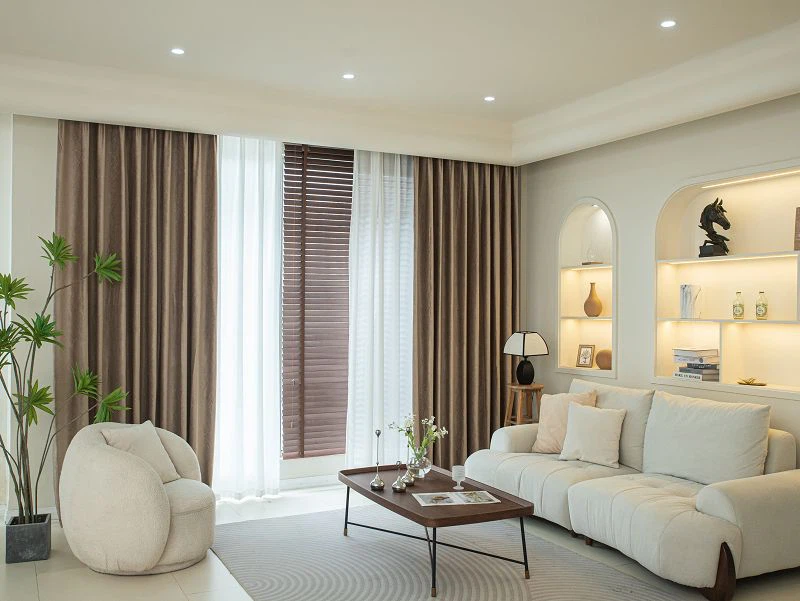 Tirai Hitam Beldu Holland Benang Hitam dengan Ukiran Elektrik Geometrik