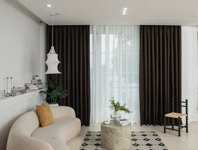 Fabrik Langsir Linen Millet Biasa