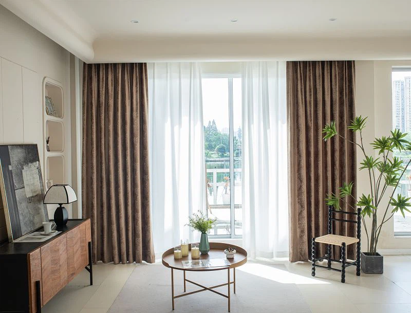 Tirai Baldu dengan Corak Marmar dan Laminasi